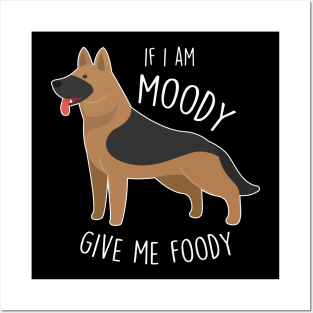 German Shepherd Dog Moody Foody Posters and Art